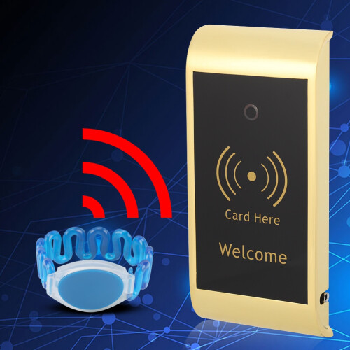 Bluetooth Drawer Locks for Diverse Settings, Rust-Resistant Alloy and PC Construction with High Sensitivity Smart Electronic Induction Lock, Golden 1