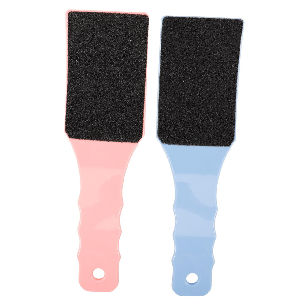 2pcs DoubleSided Foot File and Callus Remover with NonSlip Handle for Shower Pedicure