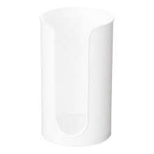 Paper Cup Holder for Bottle Dispenser, Wall Mount Storage Rack for Rinsing Cups, White Plastic