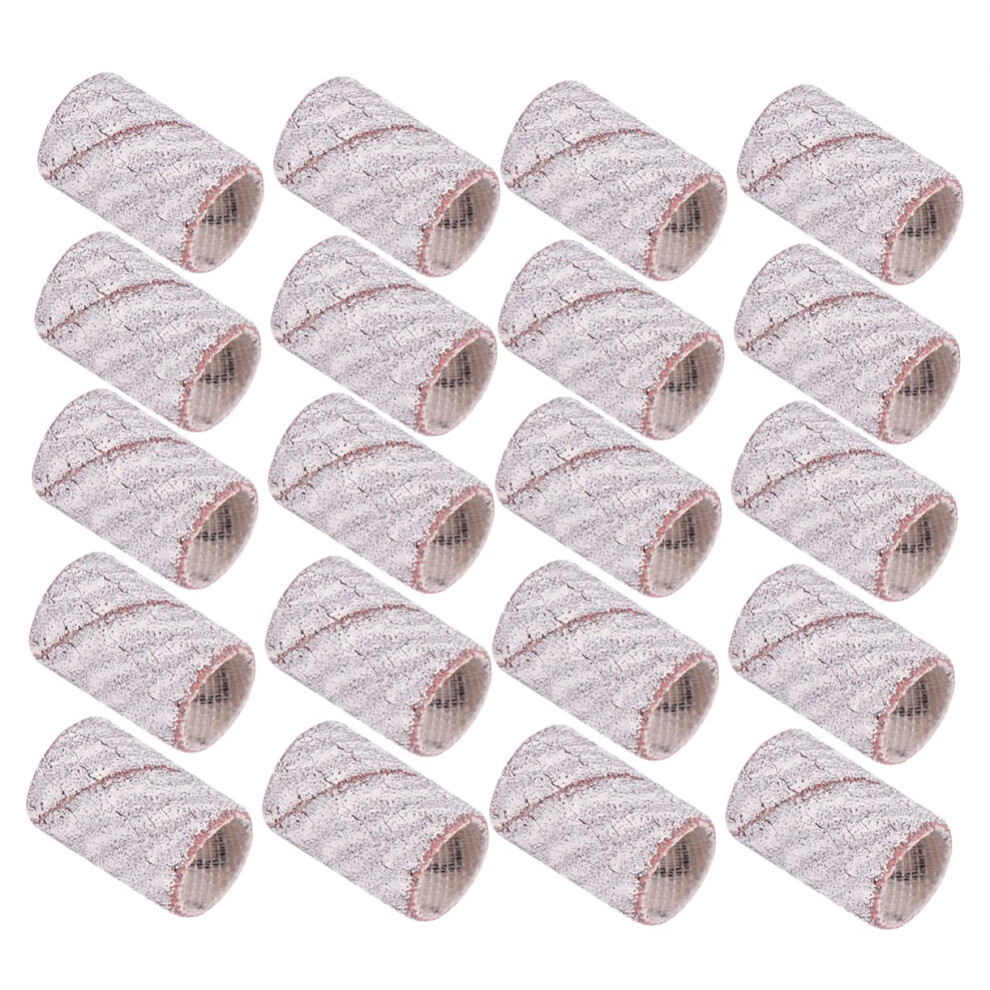 Grey 100Pcs Nail Sanding Bands And Drill Bits For Manicure Pedicure Professional Use