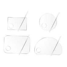 Makeup Mixing Palette Acrylic Cosmetic Tray for Foundation Eyeshadow Nail Art with Lash Tools