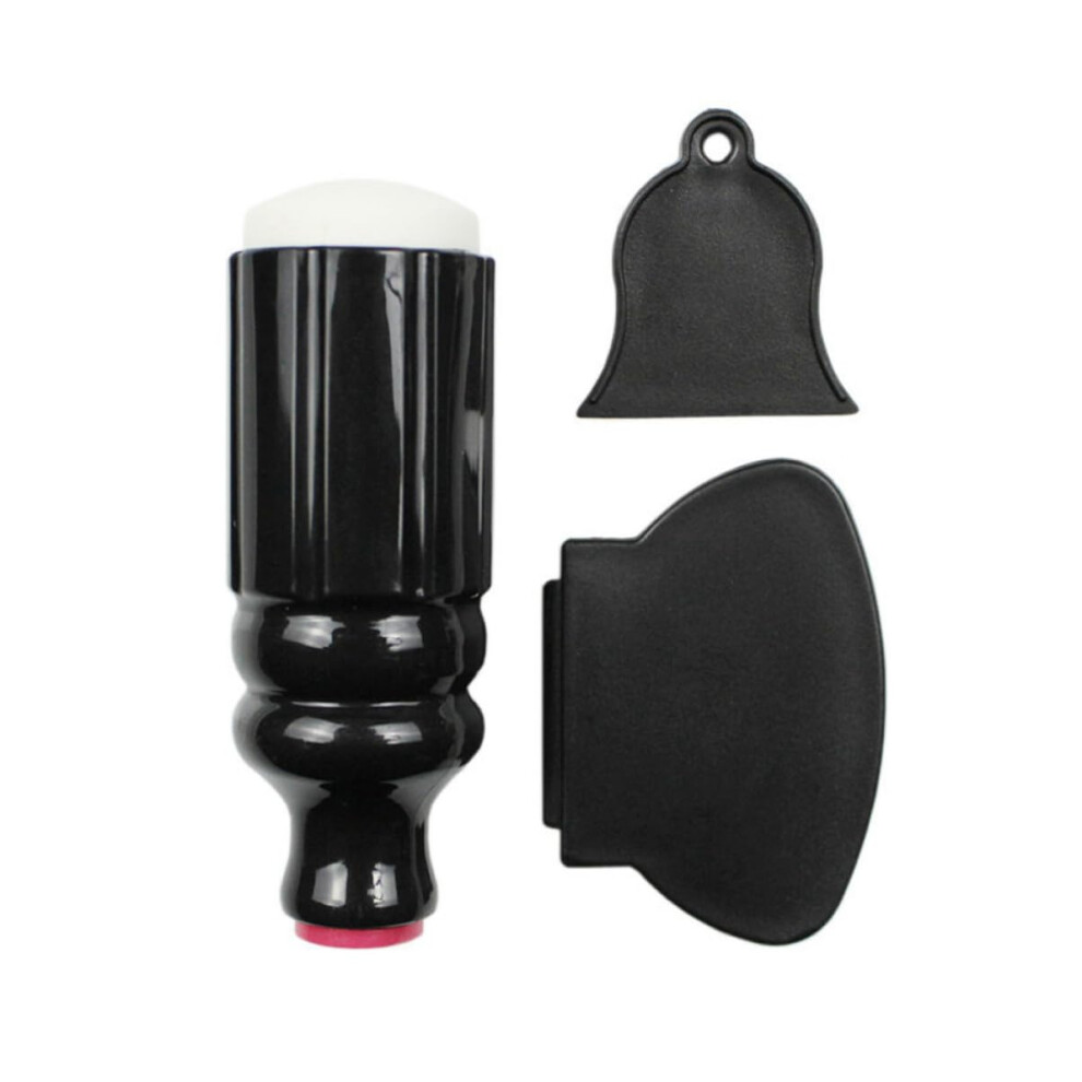 Double Head Nail Art Stamper with Scraper for DIY Manicure, Clear Image Transfer Tools