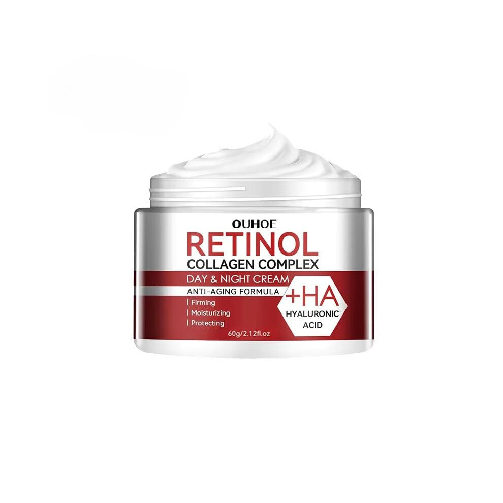 Cream Retinol Face With Collagen And Vitamin C, Antiaging Day And Night Moisturizer 60G