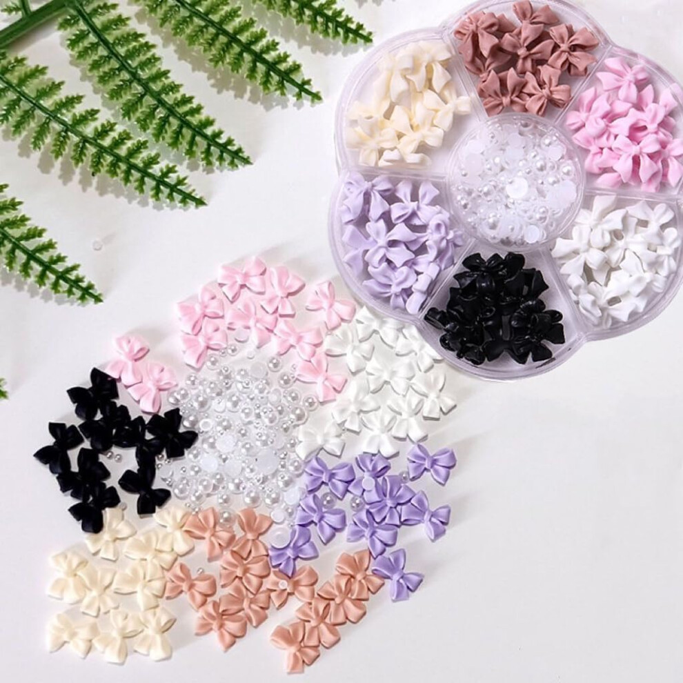 Colorful 3D BowKnot Nail Art Rhinestones Set, Crystal Nail Charms for DIY Decoration