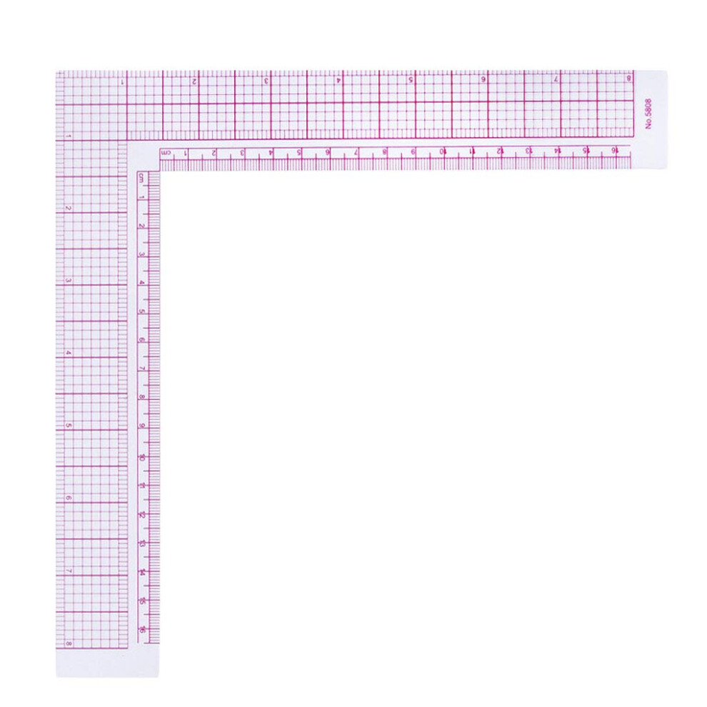 90 Degree Angle Ruler Plastic Measuring Tool For Tailor Sewing And Craft Projects 9450606122148
