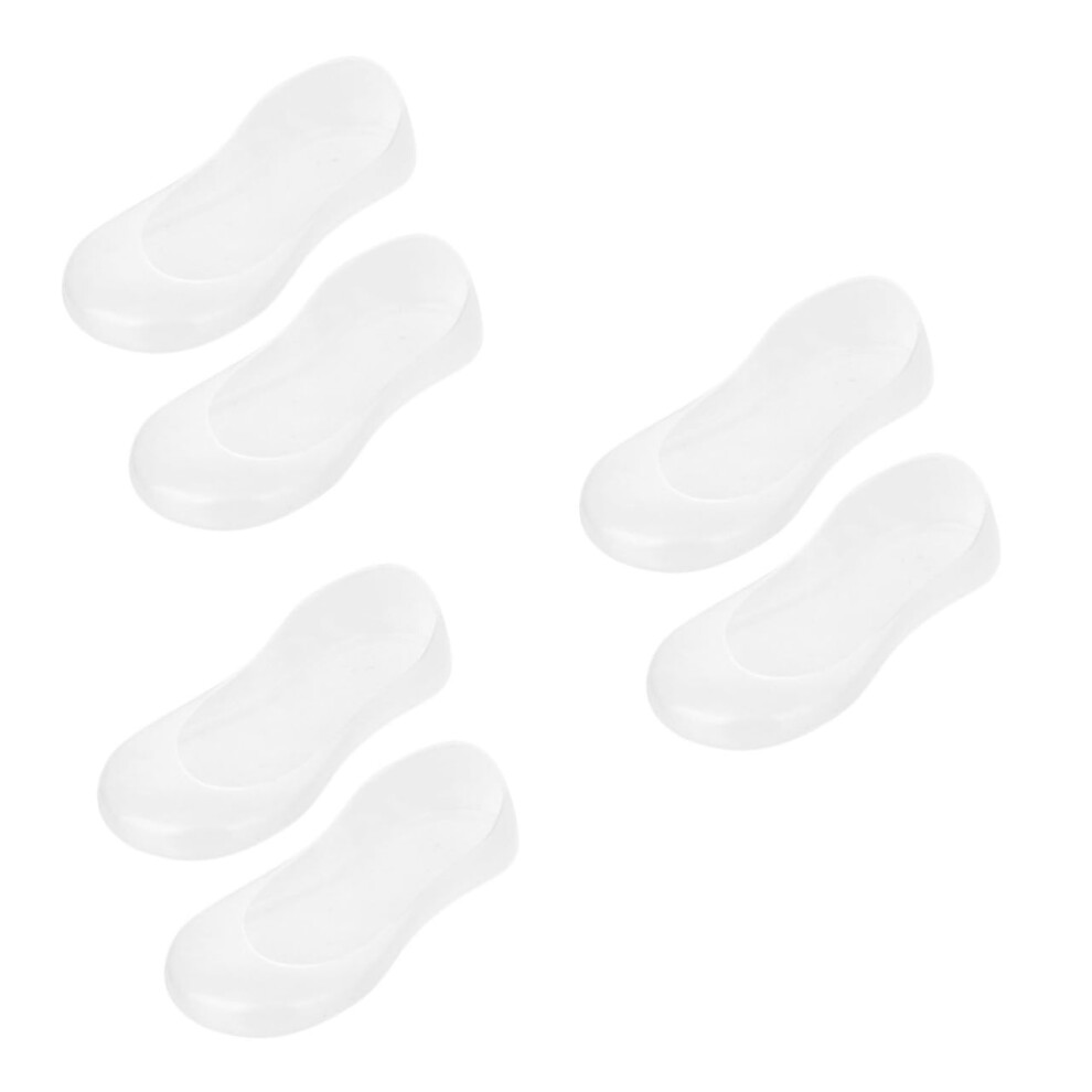 White Moisturizing Gel Socks With Silicone Heel Protector For Cracked Heels And Dry Feet Foot Care