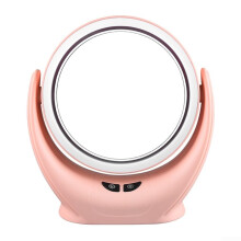 LED Makeup Mirror with Fan and Light, 3 in 1 Rotatable Vanity Mirror for Effortless Beauty Pink