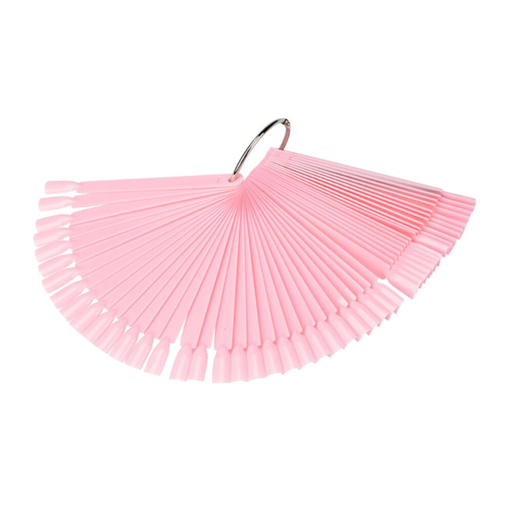 MERRYHAPY Nail Display Fan with Smooth Burr Tips, Fan Shaped Color Palette for Practice