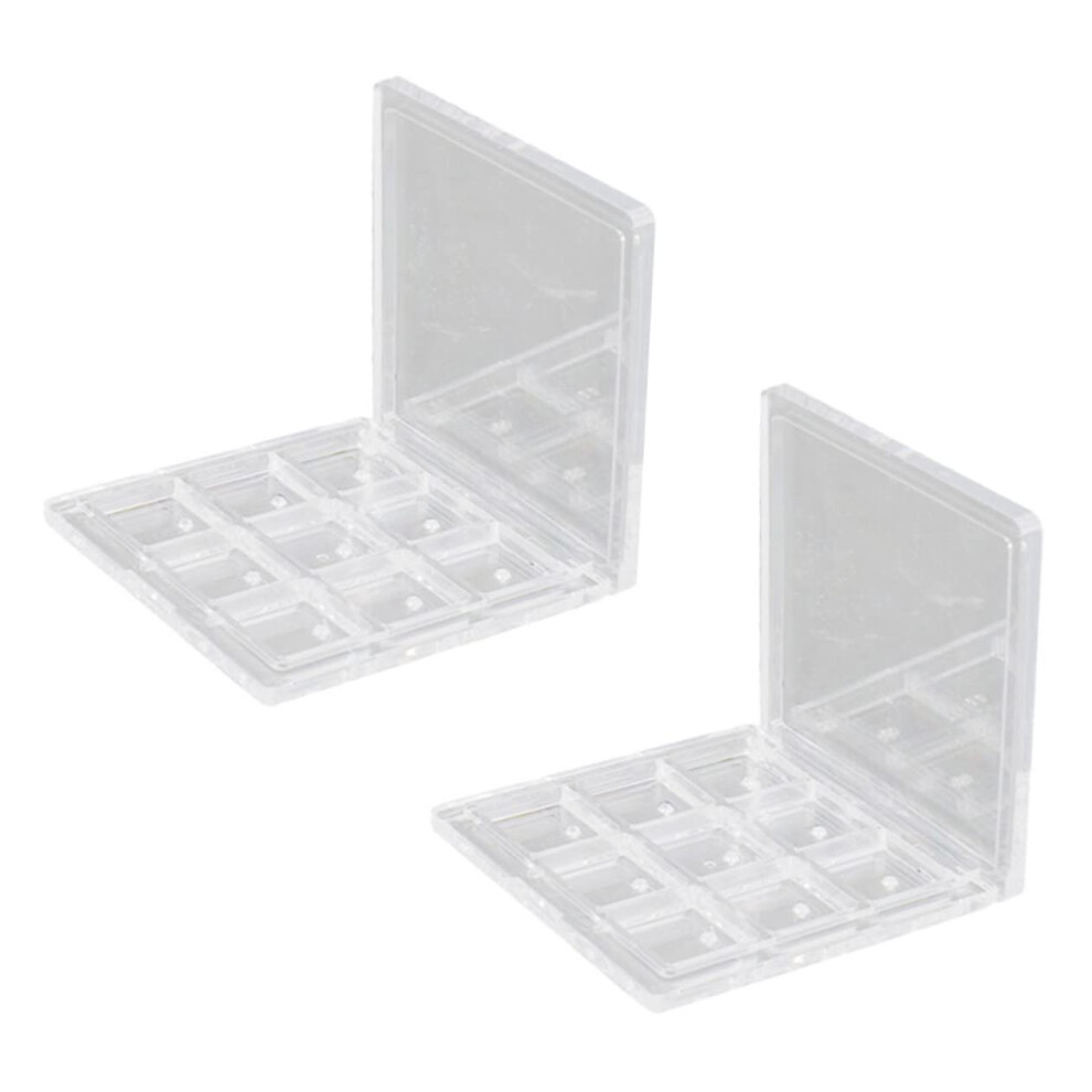 Empty Eyeshadow Palette Set, MultiGrid Makeup Storage Organizer for Blush Lipstick, TravelFriendly