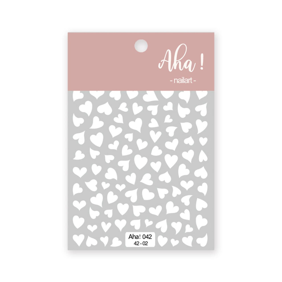 Heart Nail Art Stickers Self Adhesive Removable PET Nail Decals with Strong Hold Easy to Apply