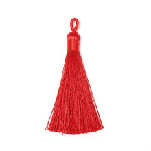 Silk Tassel Fringe Set for Jewelry Making, DIY Earrings, Pendants, Home Decor Crafts, 8cm, Red, 10pcs