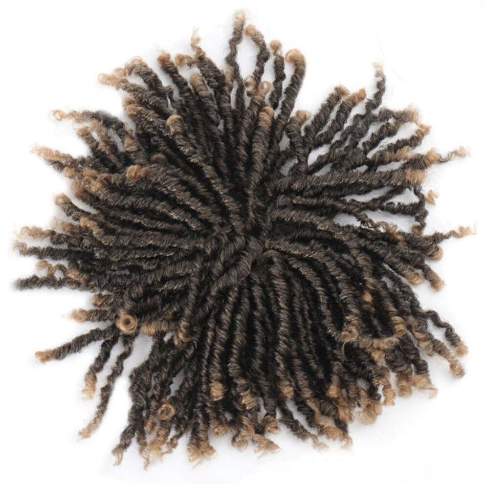Unisex Brown Hair Topper Wiglet Hairpiece Synthetic Short Curly Clipin For Thinning Hair Volume Light