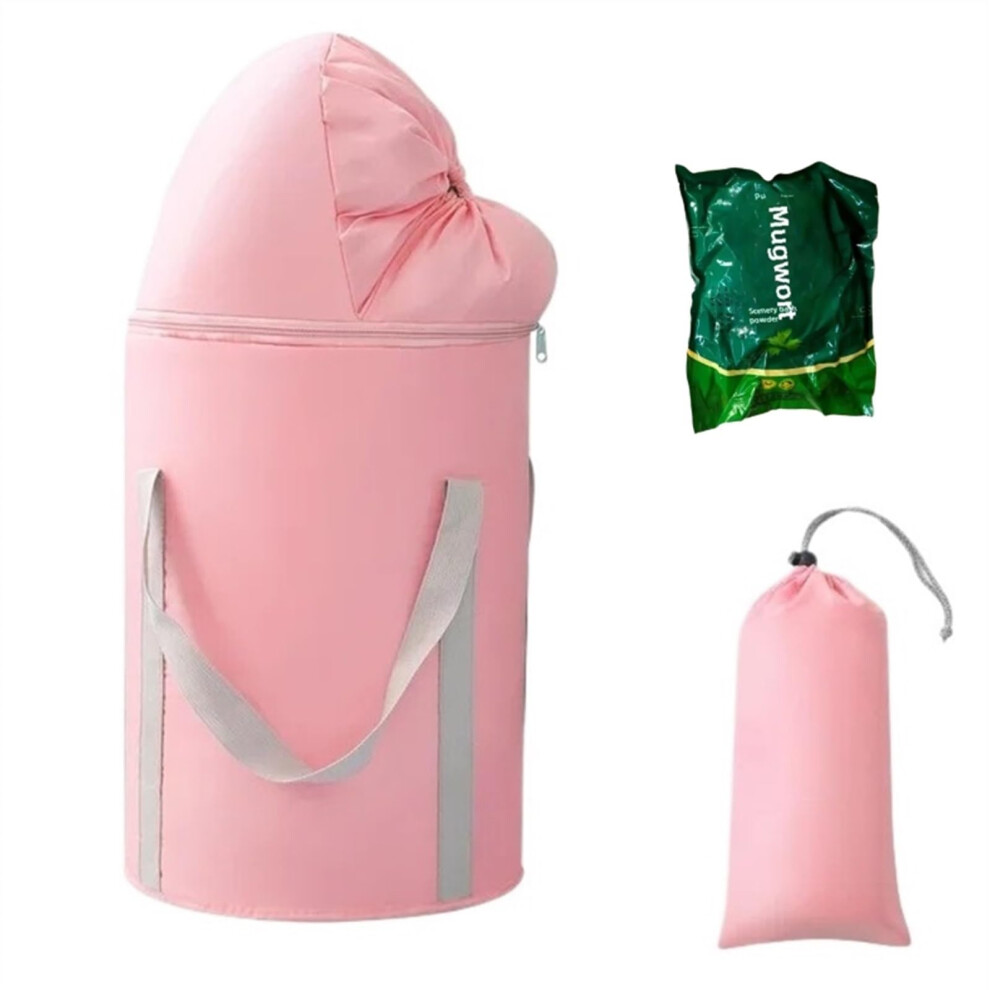 Pink Foot Soak Bucket With Heat Retention, Leakproof Foldable Design For Travel And Home Spa