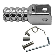 Motorcycle Gear Shift Lever Tip Aluminum Alloy Replacement for Motocross Enduro Dirt Bike ATV (Silver)