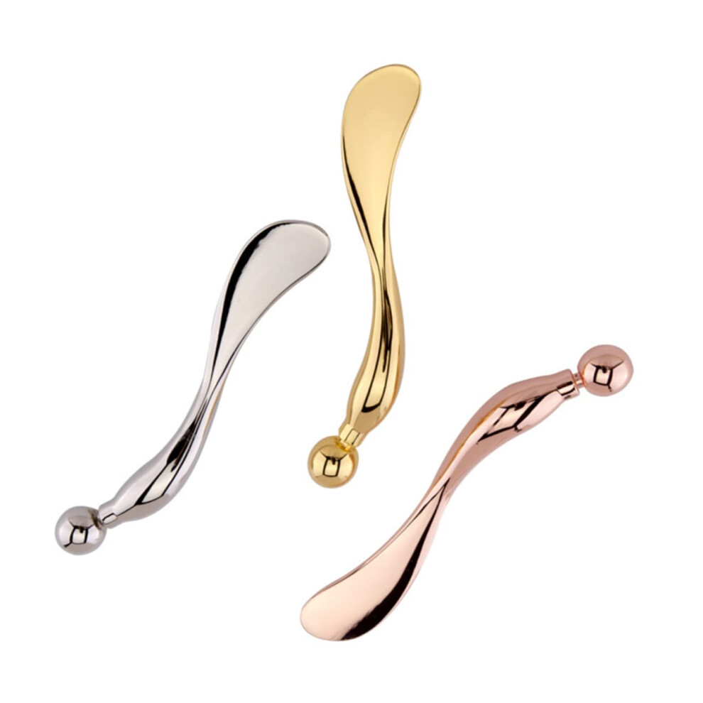 Cream Metal Eye Applicator Stick And Zinc Alloy Facial Mask Spatula For Precise Application