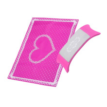 Foldable Silicone Manicure Hand Pillow with Rosy Nail Art Arm Rest Cushion for Easy Clean Use