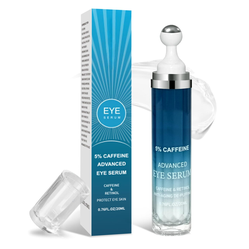 Cream/Dark 5% Caffeine Eye And Antiaging Eye Serum For Circles Puffiness Bags Wrinkles 20Ml