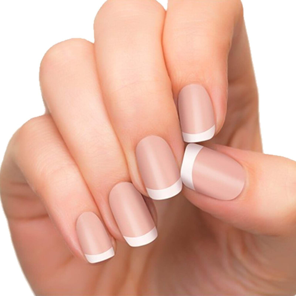 Semi Cured French Gel Nail Strips 20pcs, SalonQuality Long Lasting Nail Tips with Prep Kit
