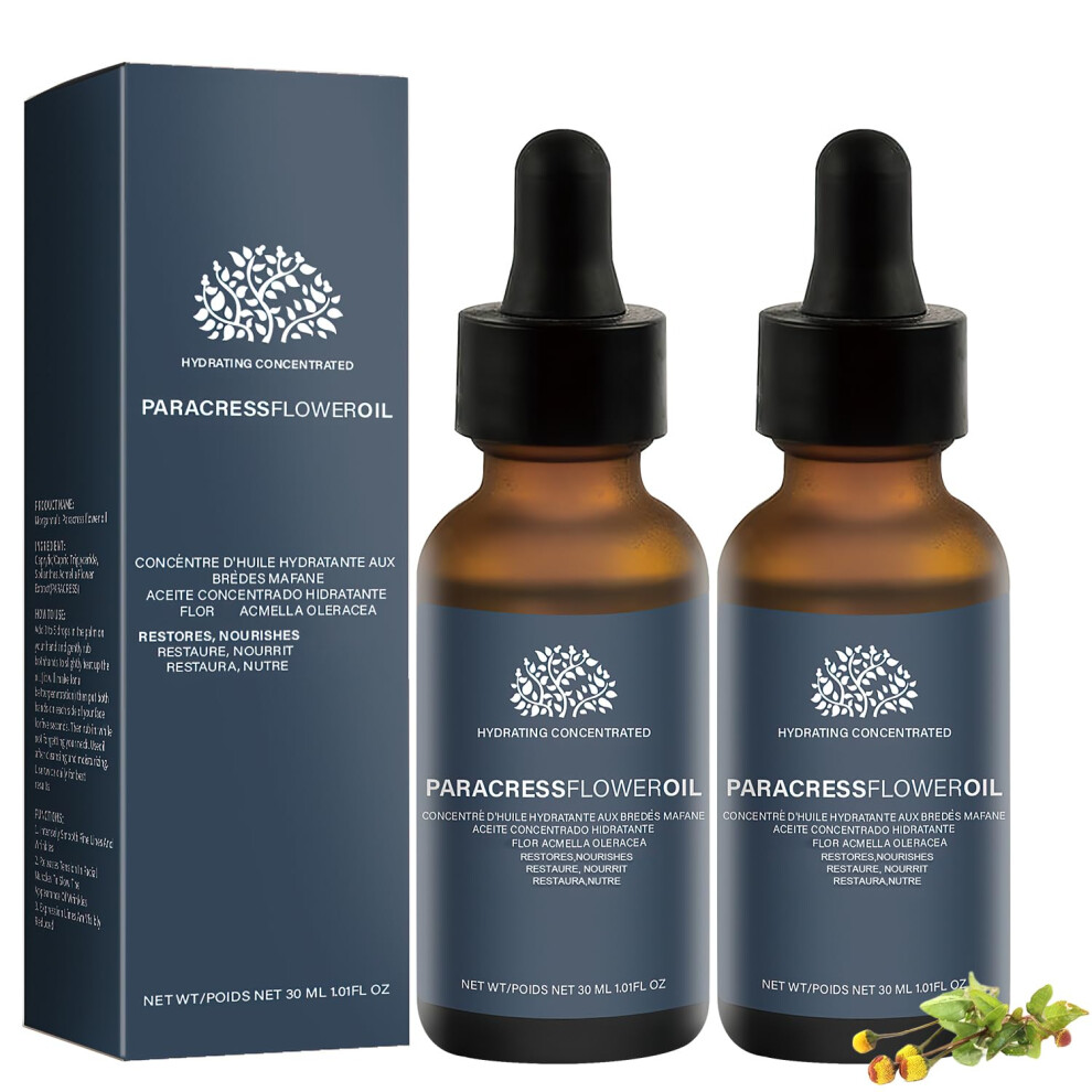 Organic Paracress Facial Oil 30ml Anti Aging Face Serum for Deep Hydration and Wrinkle Smoothing