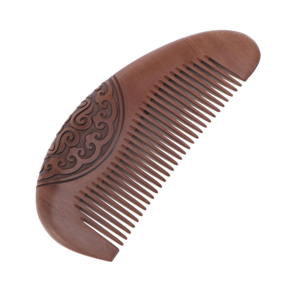 Unisex Sandalwood Hair Comb Doublesided Wooden Detangling Comb With Gentle Scalp Massage And Carving