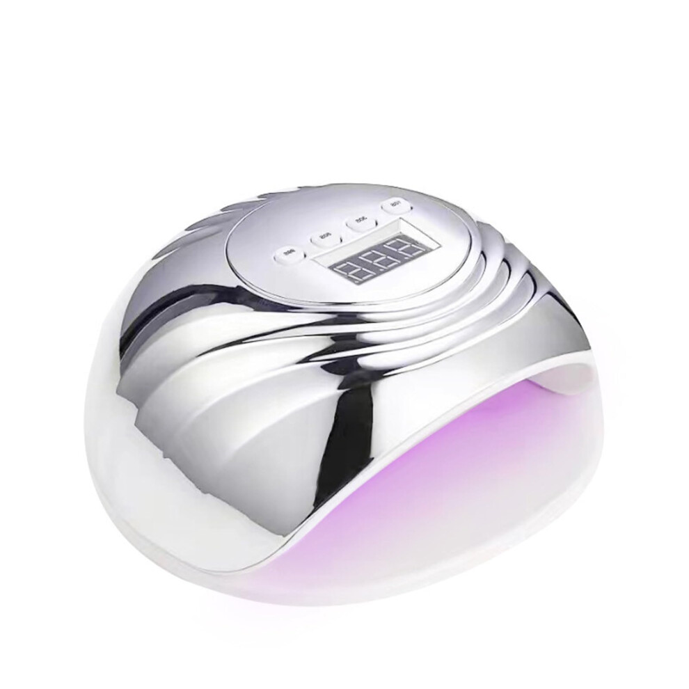 Silver 86W Uv Led Nail Lamp With Timer And Infrared Sensor For Fast Gel Polish Drying,
