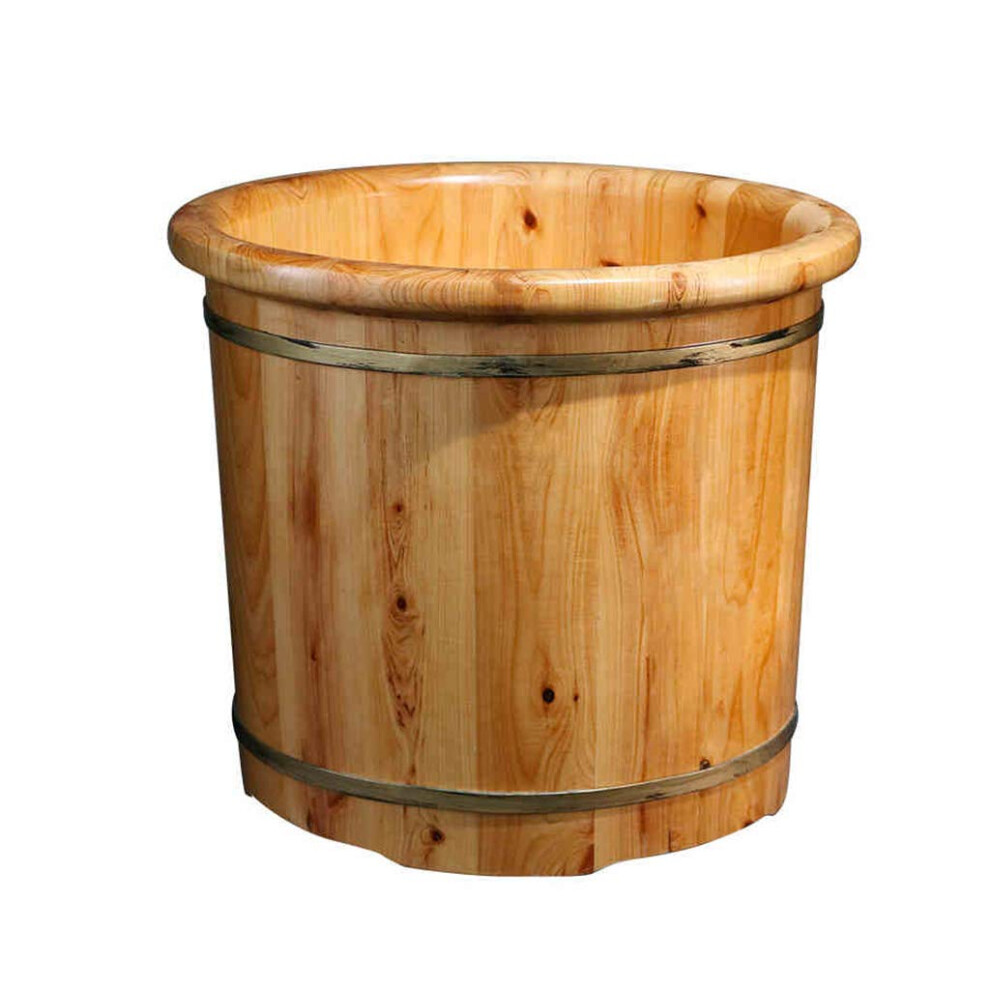 Wood Foot Bath Tub with Lid Durable Cedar Leakproof Pedicure Soaking Basin 35cm