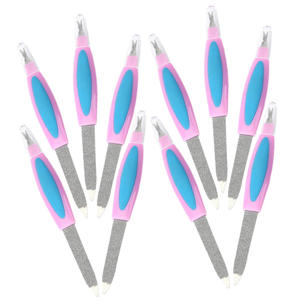 10pcs Double Sided Nail File Buffer Kit with DualEnded Grit for Manicure Pedicure Salon Use