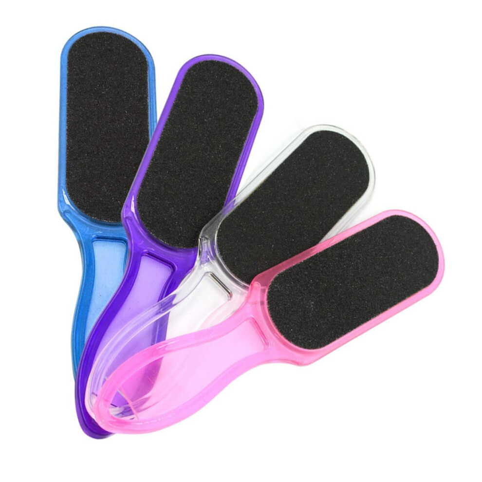 4pcs DoubleSided Foot File and Callus Remover for Dead Skin and Cracked Heels Random Color
