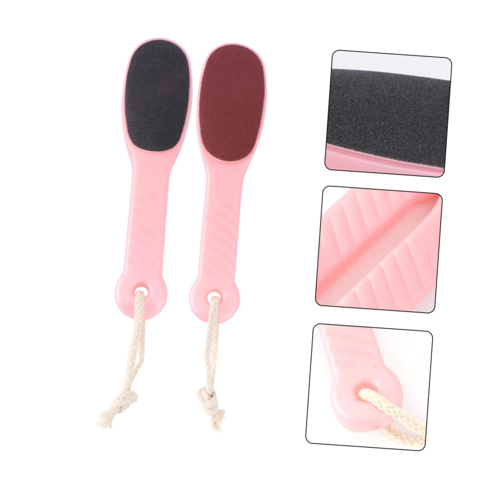 2pcs Foot File Callus Remover DualSided Pedicure Tool with AntiSkid Handle for Smooth Feet