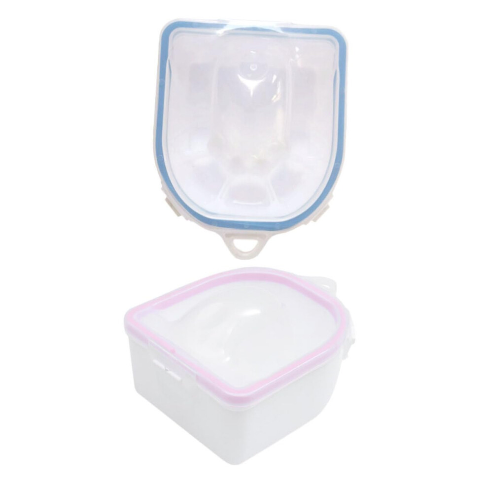 2pcs Manicure Soak Bowl with Detachable Tray for Nail Polish and Acrylic Gel Removal