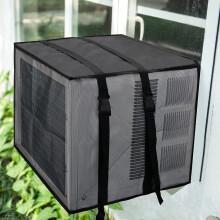 Window Air Conditioner Cover Outdoor Mesh Waterproof Dustproof Heavy Duty with Adjustable Straps 70x58x48cm