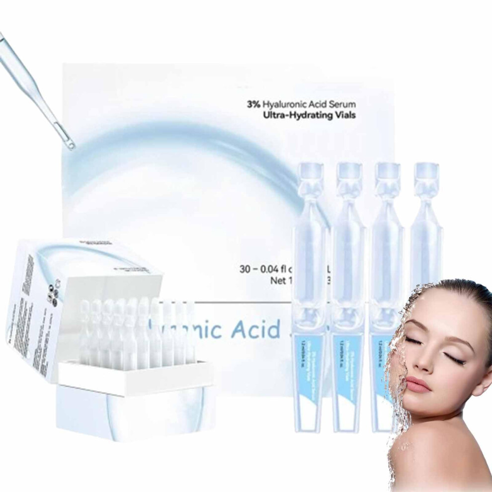 3% Hyaluronic Acid Serum Deep Hydration Ampoules for Skin  and Plumping