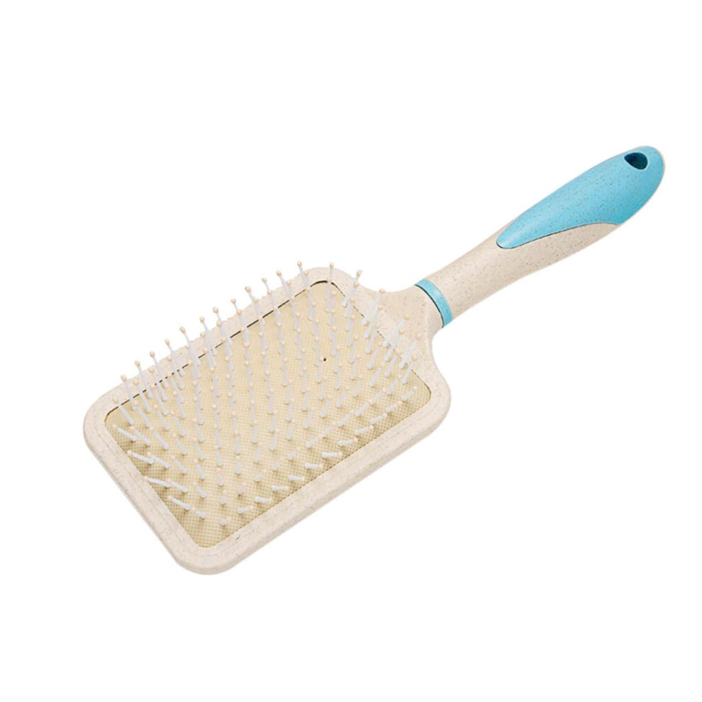 Yellow Curly Hair Brush With Gentle Scalp Massage, Lightweight Paddle For Detangling And Curl Care