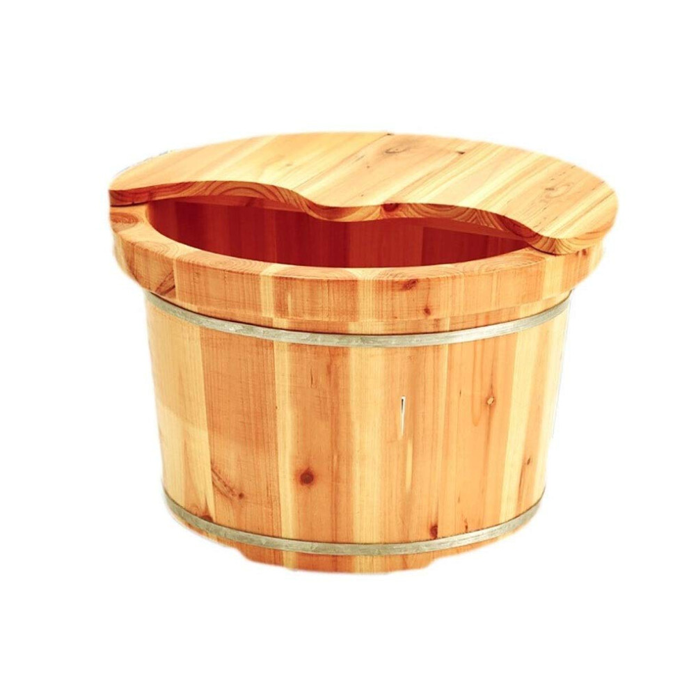 Wood Foot Soak Bucket with Durable Solid Wood for Full Foot Immersion Spa and Pedicure
