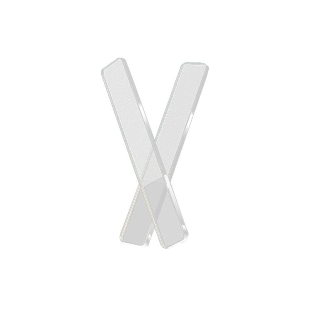 2pcs Nano Glass Nail File with Case, Slim Nail Buffer for Smooth Finishing and Nail Art