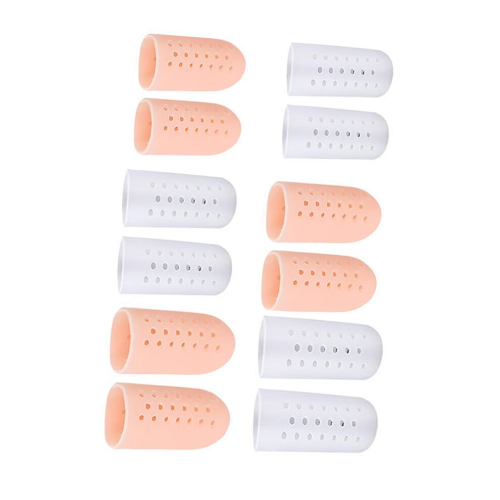 Gel Toe Separators and Silicone Toe Protectors for Overlapping Toes, Friction Relief, 6 Pairs