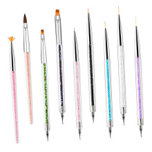 Nail Art Dotting Tool Double Ended Brush Pen 2 in 1 for Precision Detailing and Manicure DIY