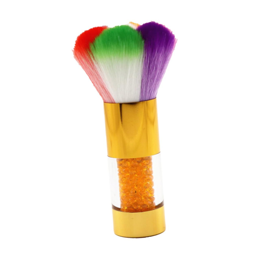 Golden Nail Cleaning Brush Set with Gentle Dust Removal, Dual Brushes, Professional Finish