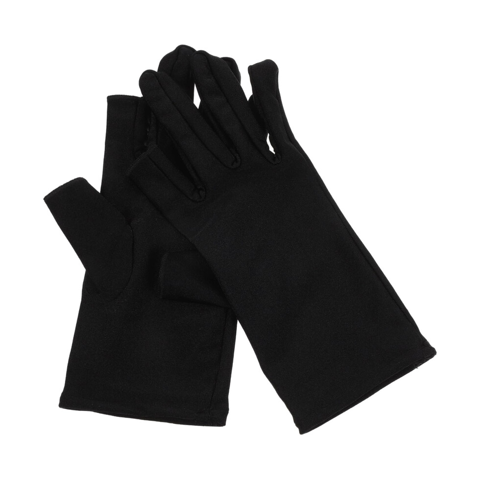 UV Protection Fingerless Gloves for Manicure and Driving with Breathable Fabric Outdoor Hand Shield