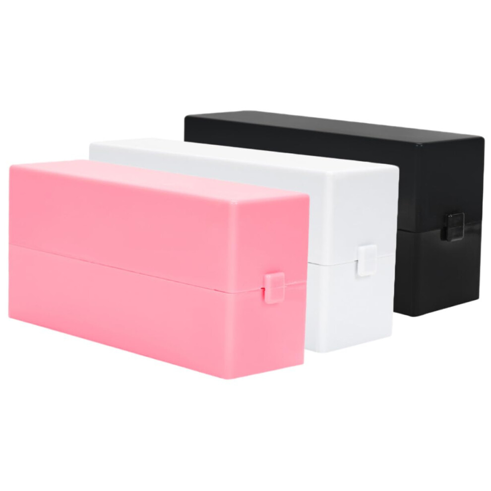 3pcs Nail Drill Bits Holder Organizer Box for Easy Access Salon Manicure Storage