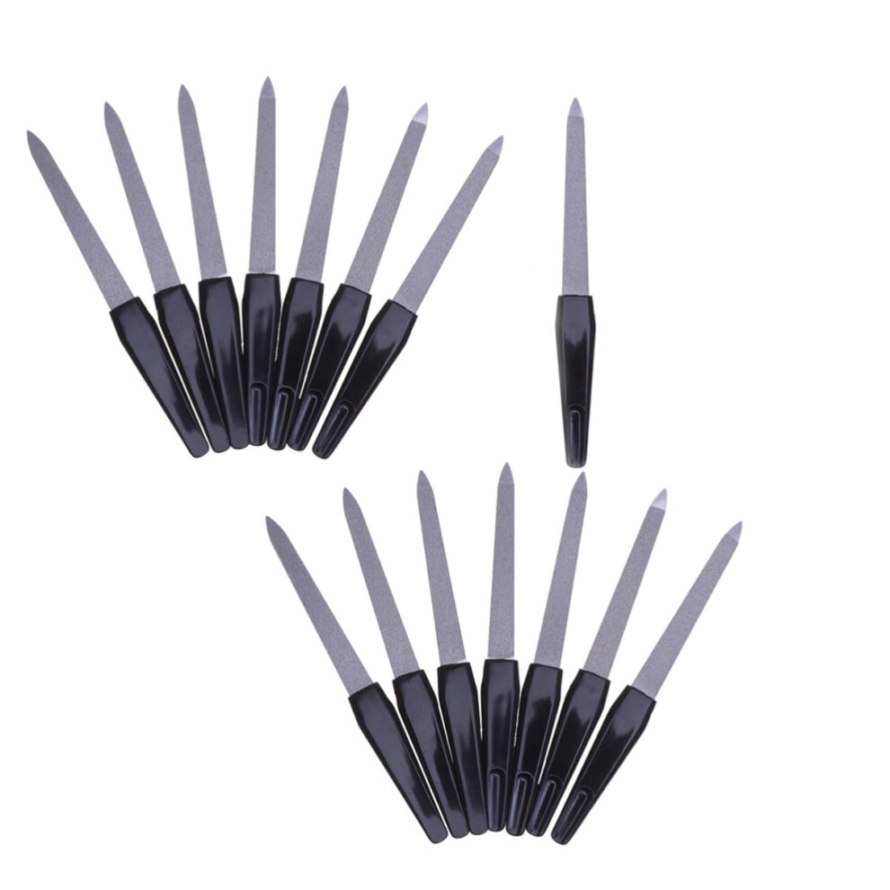 15pcs Stainless Steel Nail File Set with DoubleSided Filing for Precise Manicure and Pedicure