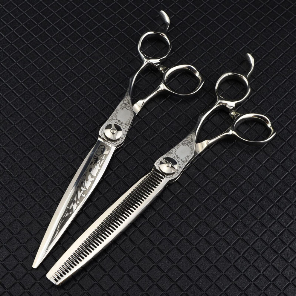 6 Inch Damascus Hair Cutting Scissors, Carbon Stainless Steel Professional Barber Shears