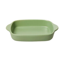 Ceramic Baking Dish with Handles, Deep Lasagna Pan, Oven Safe, Light Green for Wedding and Party