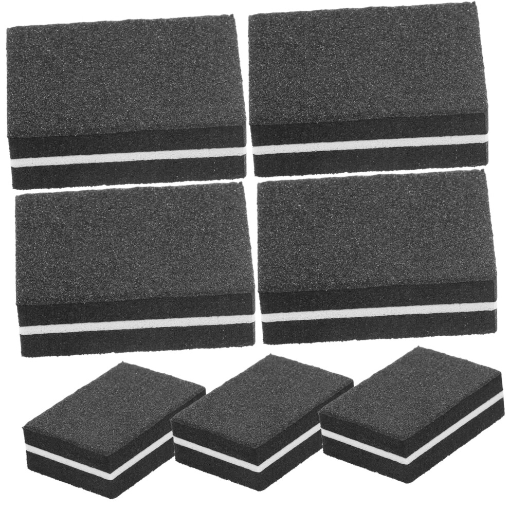 250pcs DoubleSided Nail File Block for Manicure Pedicure with Mini Sponge Nail Buffer