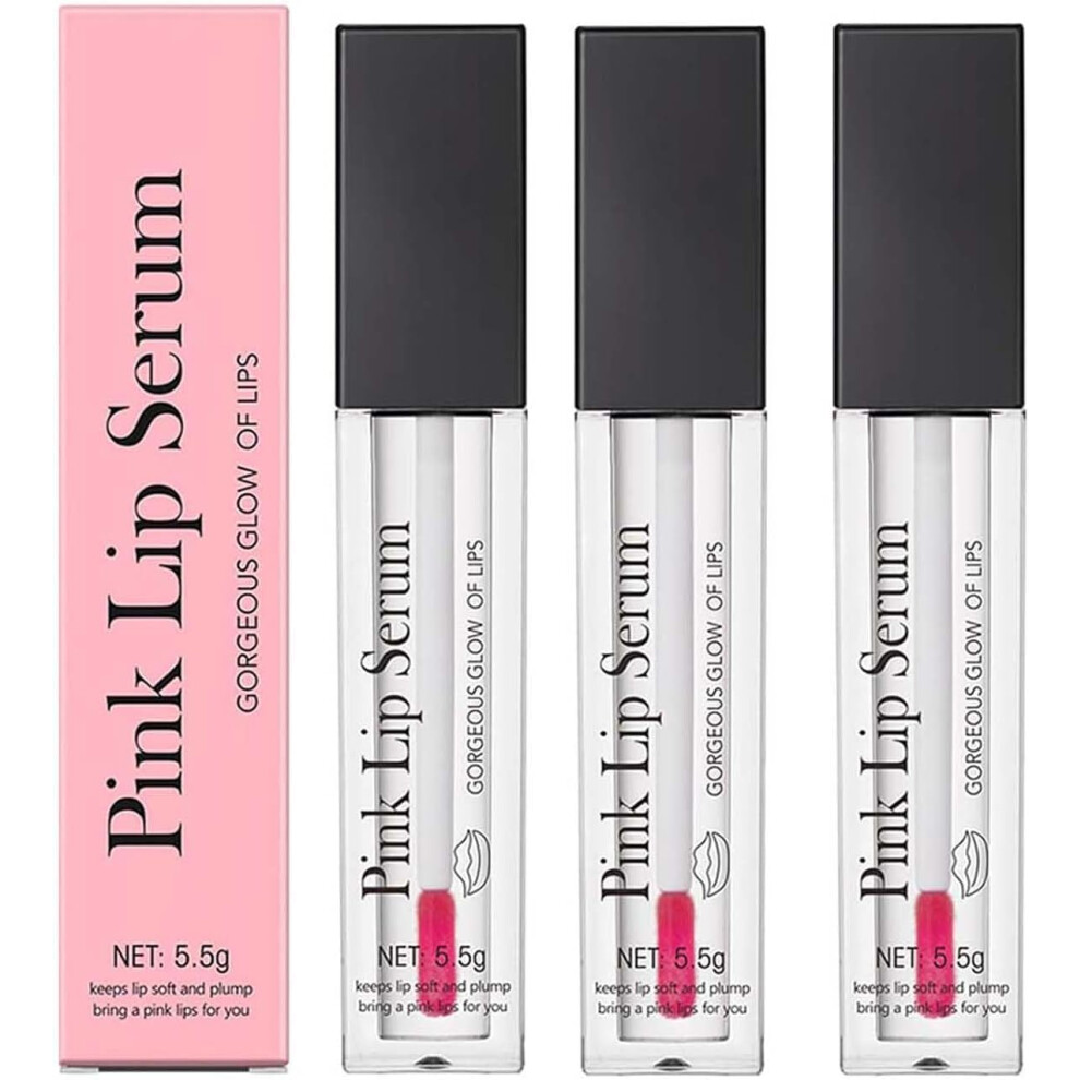 Pink Color Changing Lip Gloss With Hydrating Plumper Serum, Long Lasting Moisturizing Tint
