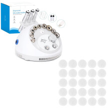 Professional Diamond Microdermabrasion Facial Machine with 250 Cotton Filters and Adjustable Suction