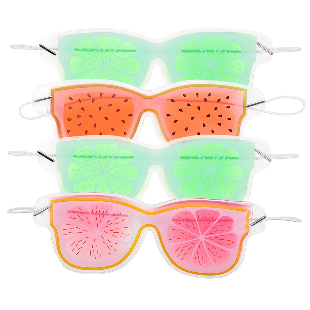Dark Gel Eye Mask Set 4Pcs Reusable Cold And Warm Eye Compress For Puffiness, Circles And Sleep