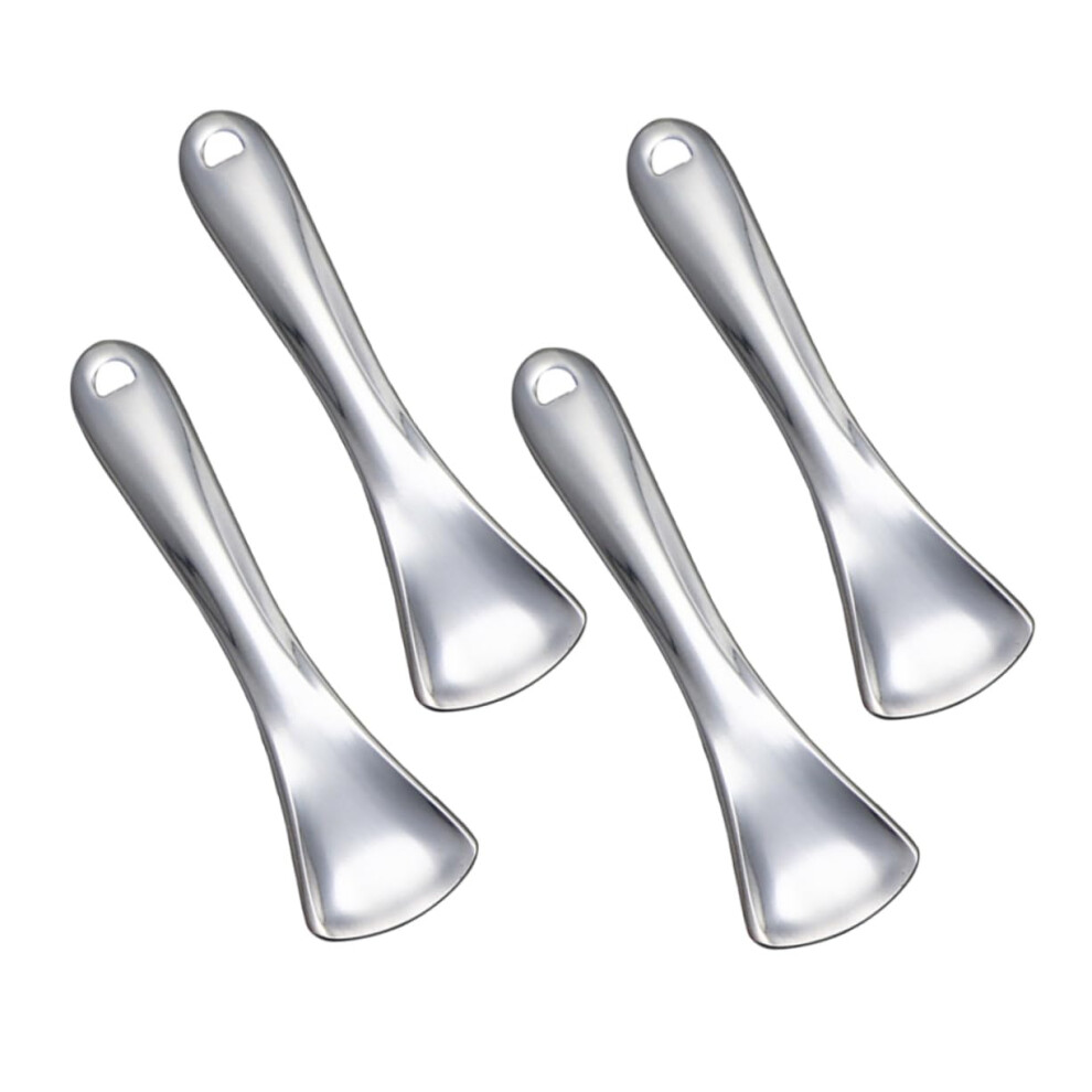 Cream/Silver Facial Mask Spoon Set Metal Cosmetic Spatulas For Hygienic Skincare Travel Salon Use