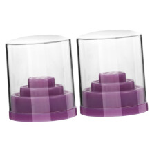 Nail Drill Bit Holder Set of 4, Transparent Storage Box with Clear Visibility and Secure Hold