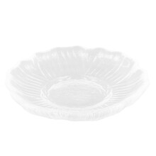Glass Tea Saucer with Heat Scratch Protection, Round Clear Coaster for Home Kitchen Tearooms